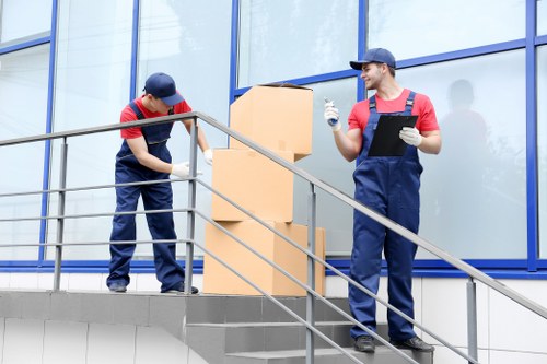 Staff trained in safe lifting and loading during a house move