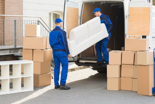Office furniture and equipment prepared for a Paddington commercial move