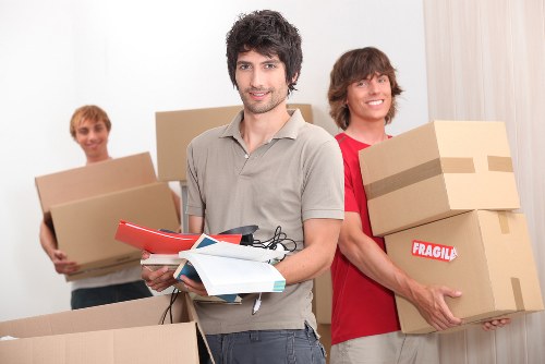 Moving van and boxes for a Paddington home relocation