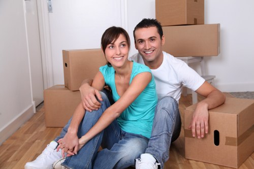 Loading preparation for a home or office removal truck in Paddington